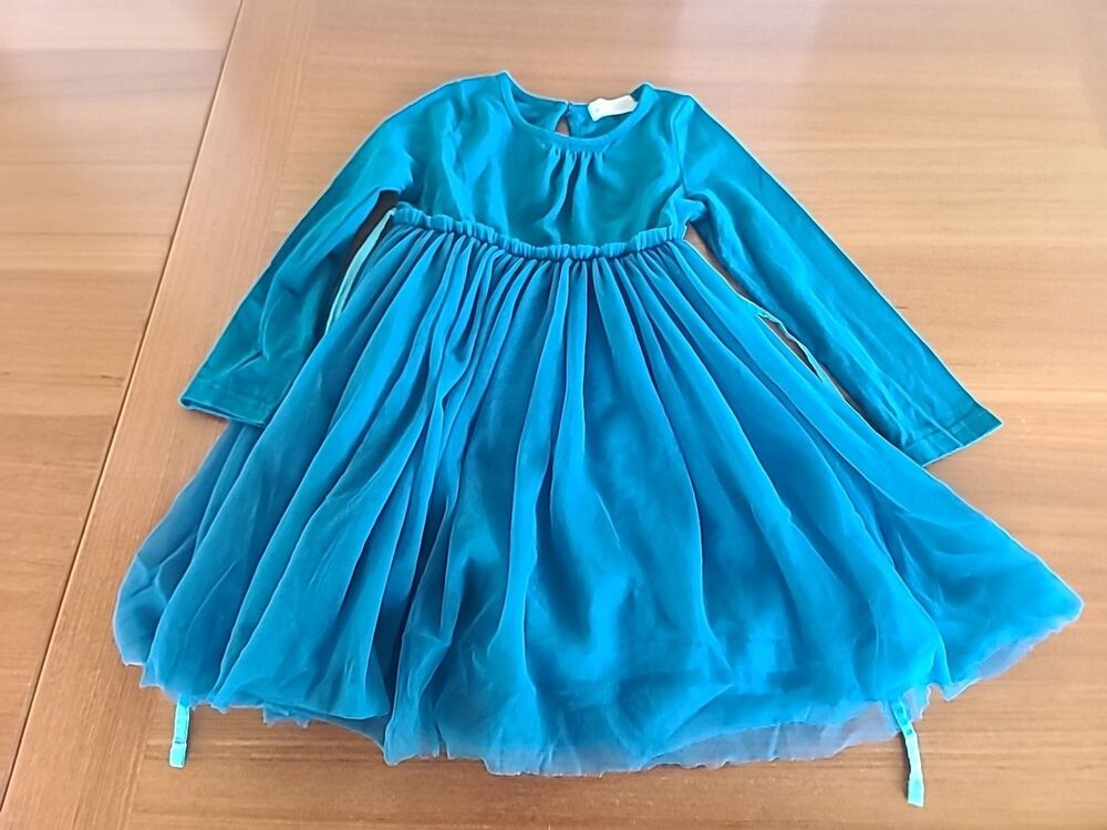 Maiduolu Girl's Teal Dress Tulle 100% Cotton, READ DESCRIPTION